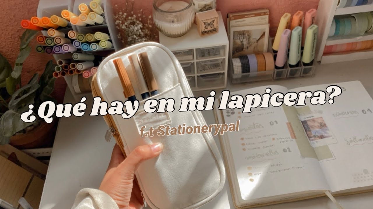 ¿Qué hay en mi lapicera?🤎// what is in your pencil case✨ ft. Stationerypal