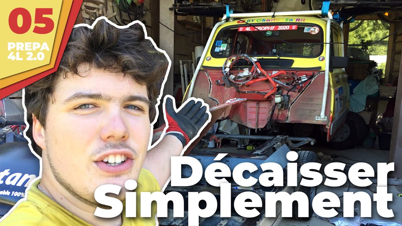 DÉCAISSER une 4L en DÉMONTANT le MOINS possible ! 💪 (Réparations châssis Part1) | PREPA 4L 2.0 EP05