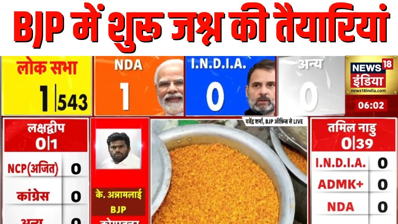 Lok Sabha Election Result : BJP में जीत के जश्न की ज़ोरदार तैयारियां शुरू | PM Modi | N18ER