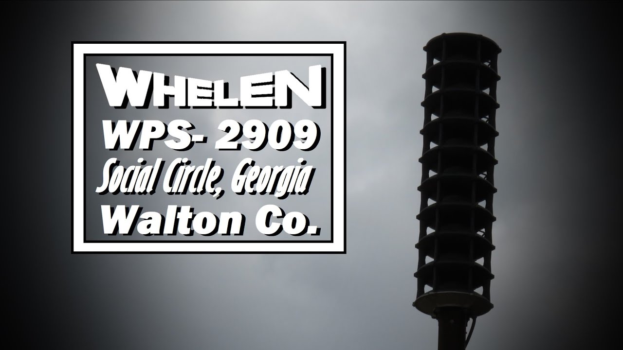 Whelen WPS-2909 x2 Wail & Voice Test - Social Circle, GA