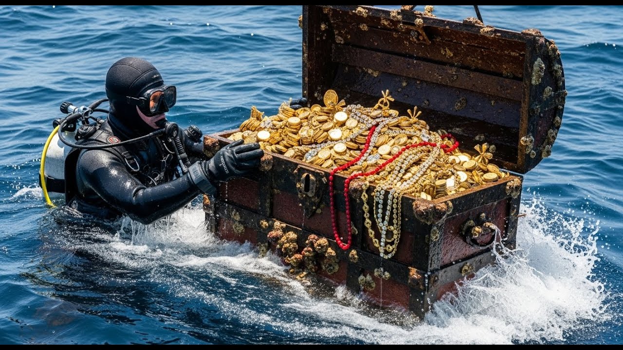 TREASURE HUNTING - American Divers Find Massive Gold Chest On Ocean Floor | Deep Sea Giants