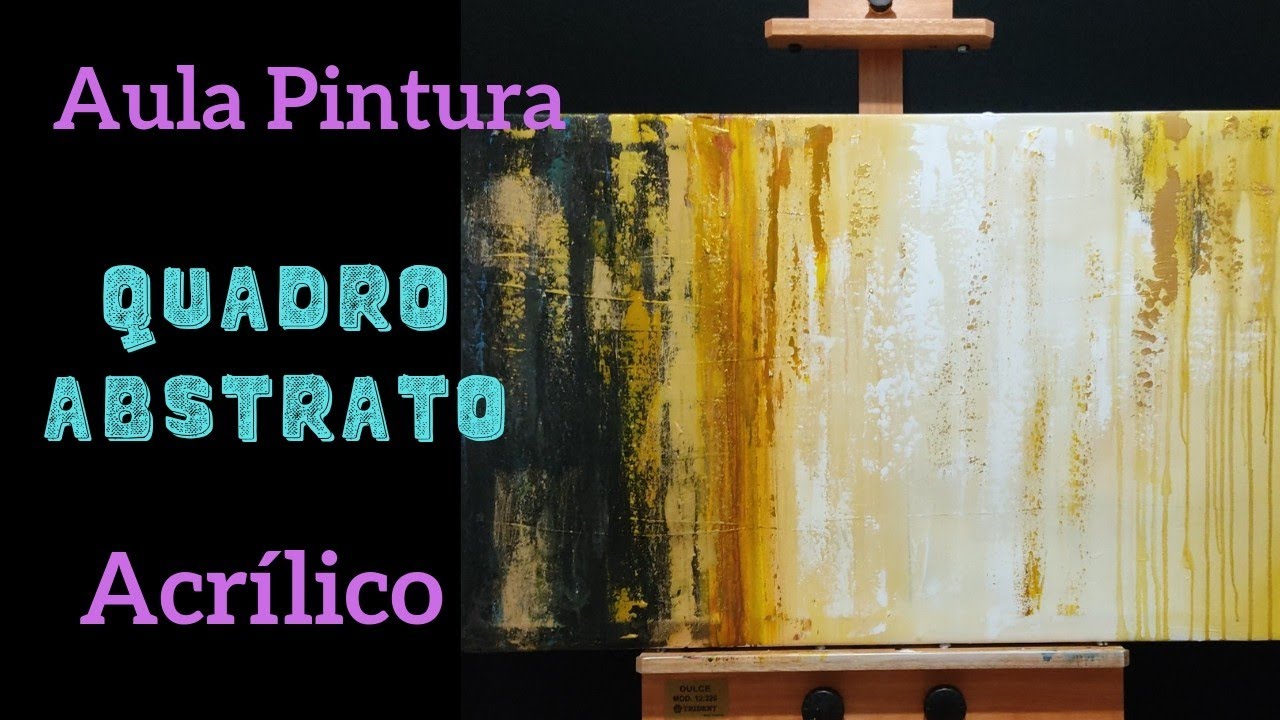 Como pintar Abstrato Amarelo Preto Acrílico sobre tela Márcio Monteiro artista plástico.