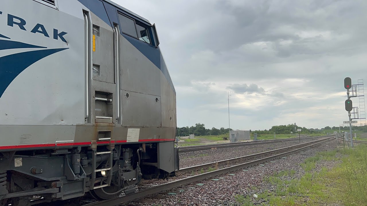 2 Amtraks at Galesburg iL