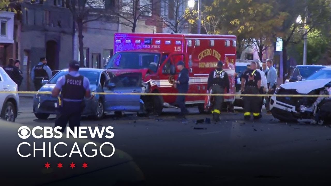 Suspect arrested after crashing stolen ambulance during Chicago police chase