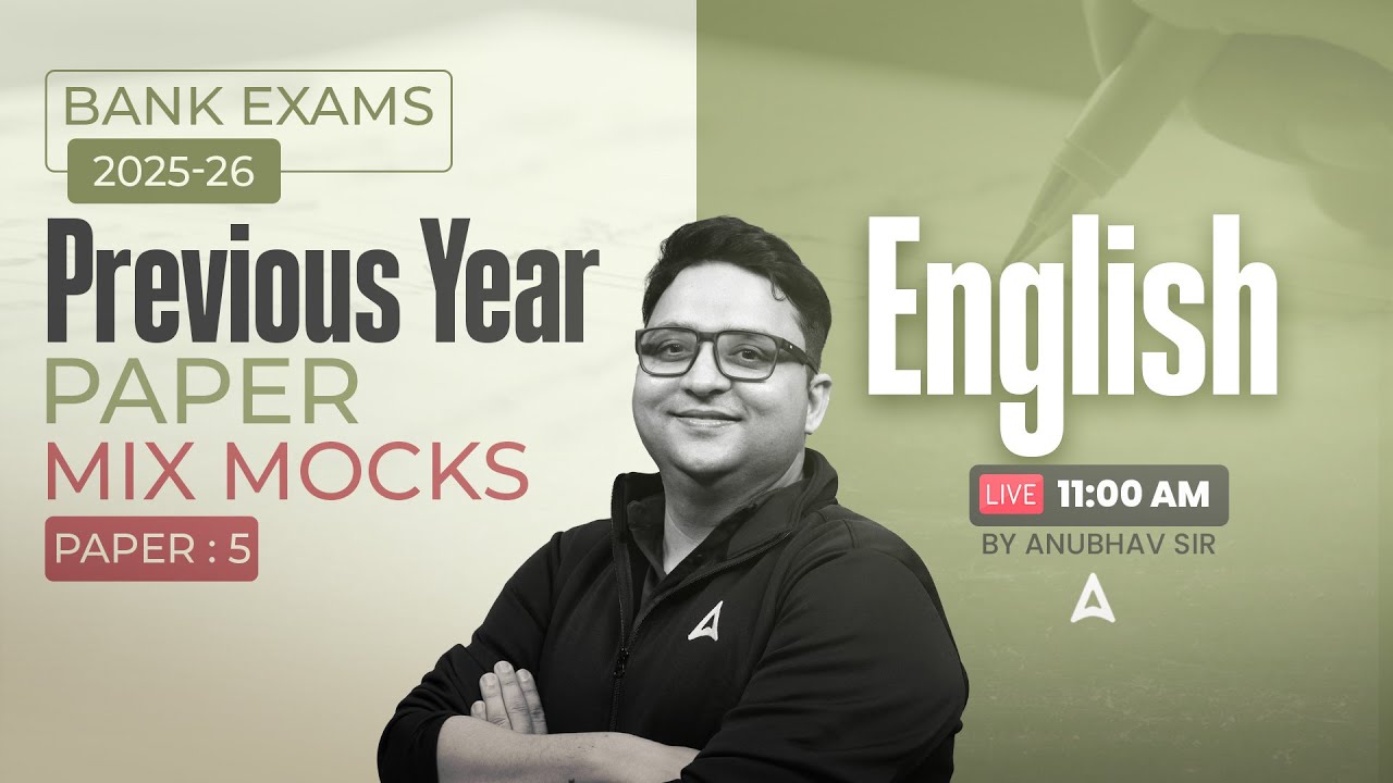 IBPS-RRB-SBI Classes 2025 | Mix Mocks English Previous Year Paper 5 | English By Anubhav Sir