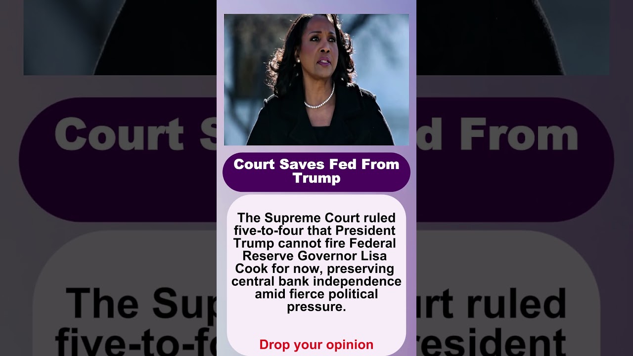 Court Saves Fed From Trump