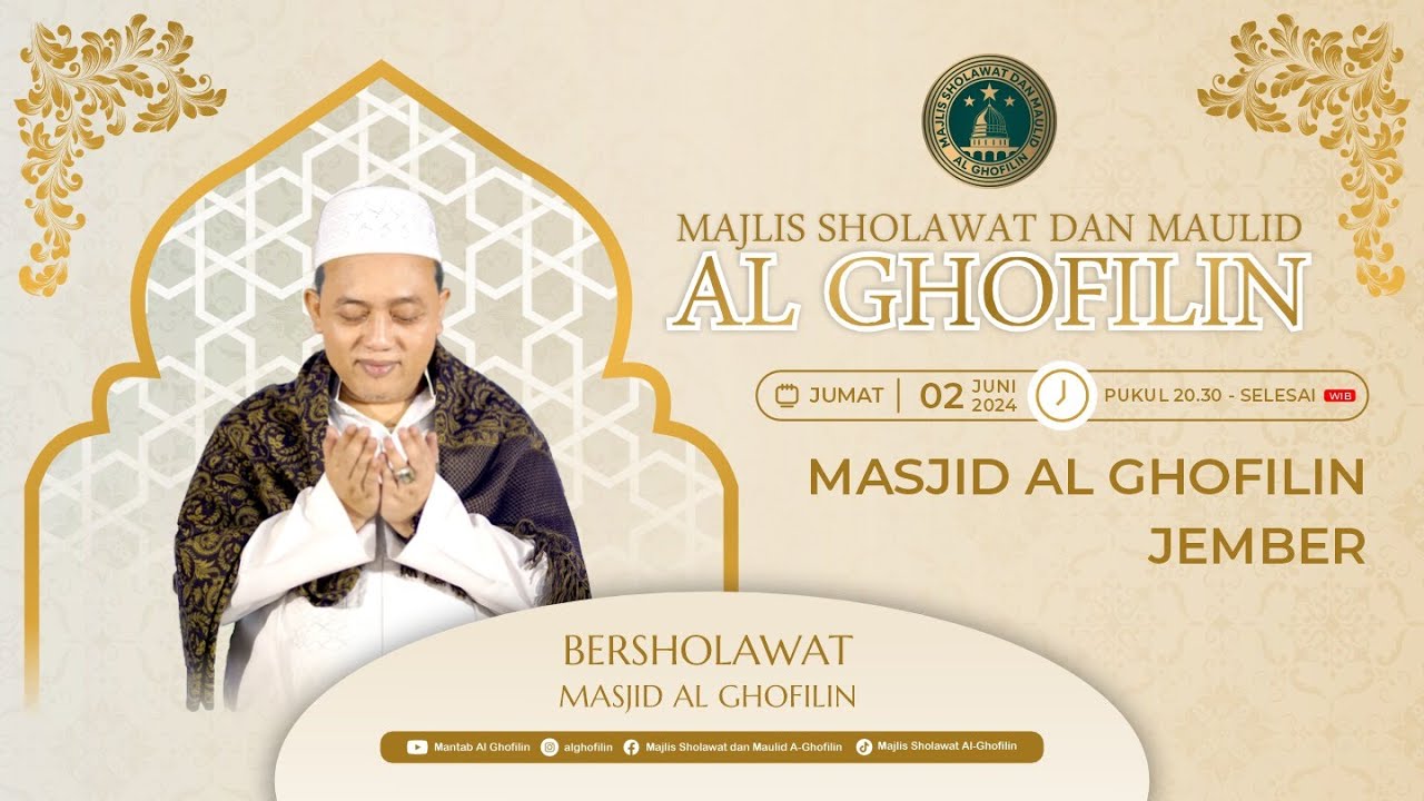 🔴LIVE || MASJID  ALGHOFILIN JEMBER BERSHOLAWAT || 02 JULI 2024