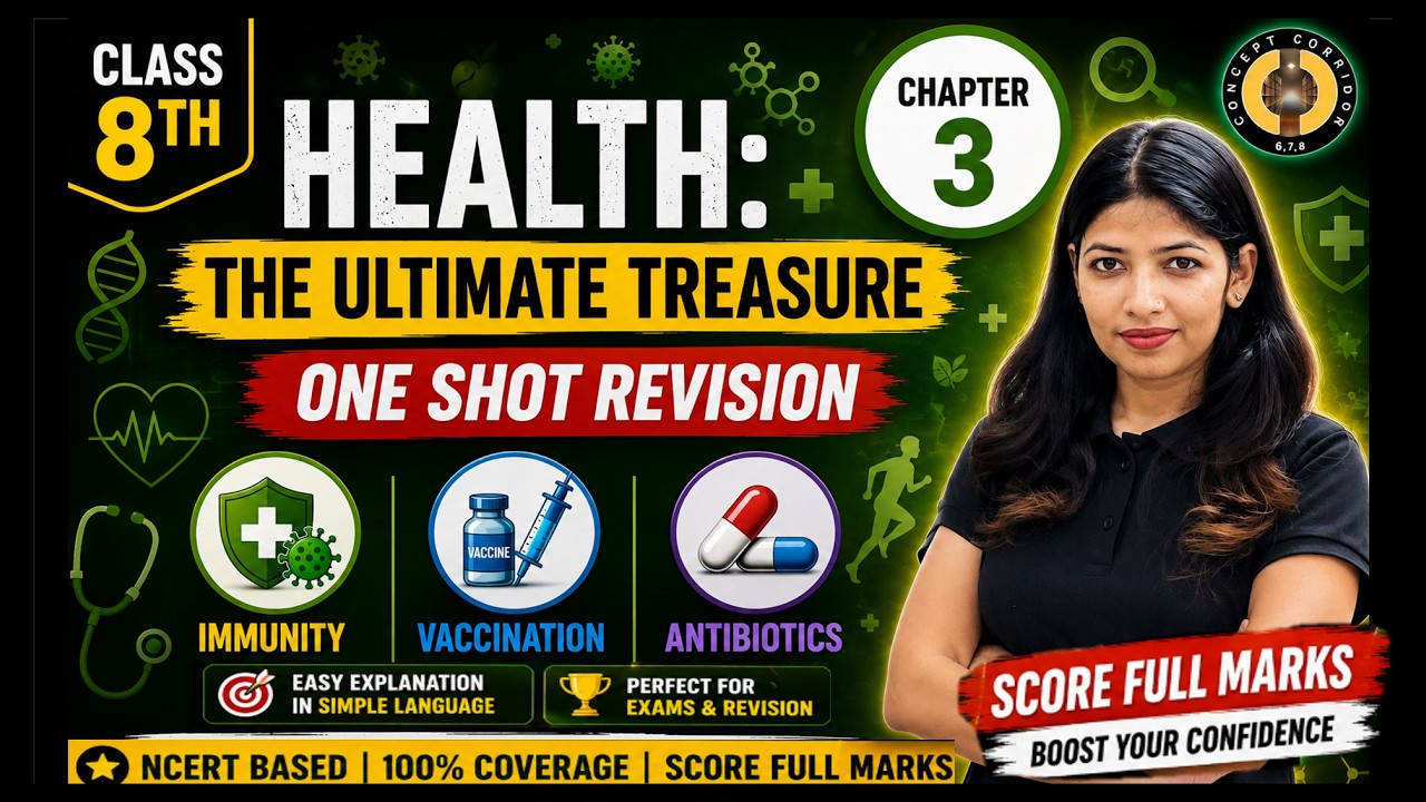 Health: The Ultimate Treasure | Class 8 Science Chapter 3 | One Shot Full Chapter | Easy Explanation