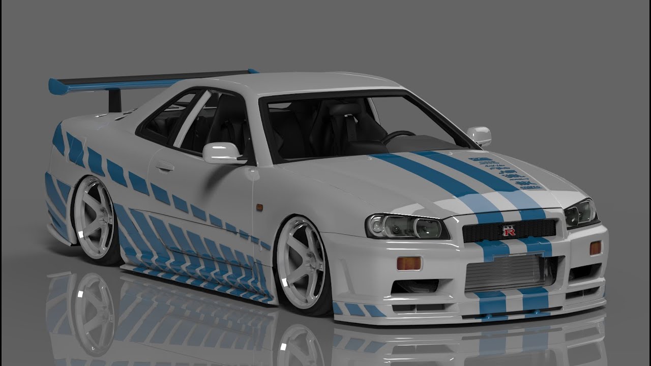 Skyline R34 4MB (SÓ DFF) leve e várias cores - GTA SA Android & PC Fraco