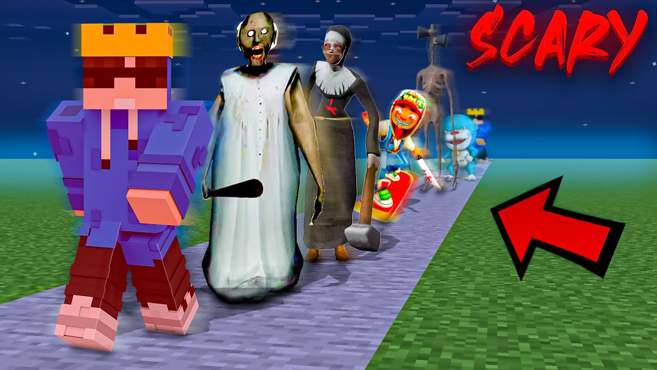 Minecraft, But If I Take Damage I Switch To Horror Games
