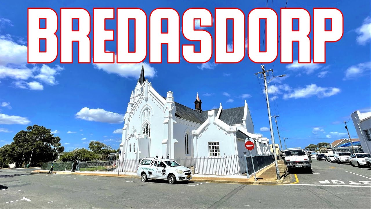 Driving through Bredasdorp in Western Cape, South Africa