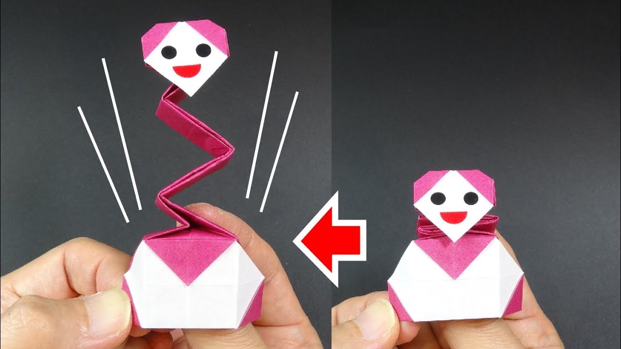 妖怪と魔法おりがみ「ろくろ首」Origami Toy 