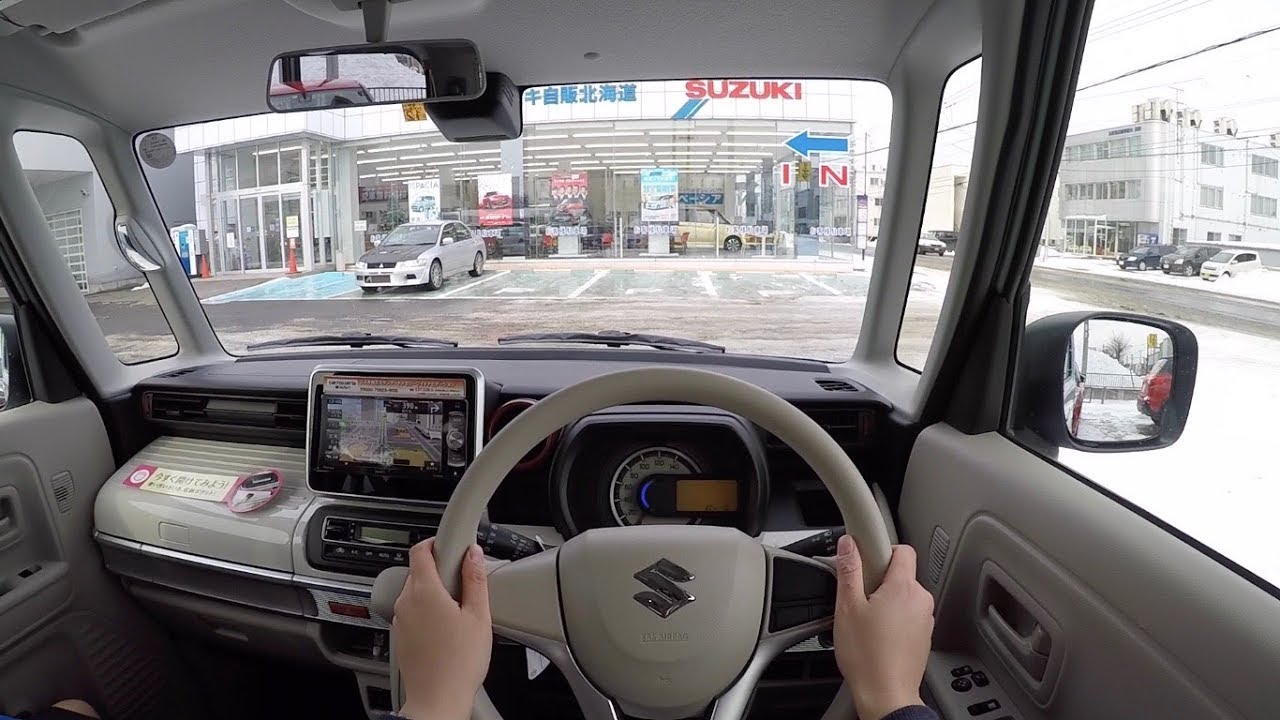 【Test Drive】2017/2018 New SUZUKI SPACIA HYBRID 4WD - POV City Drive