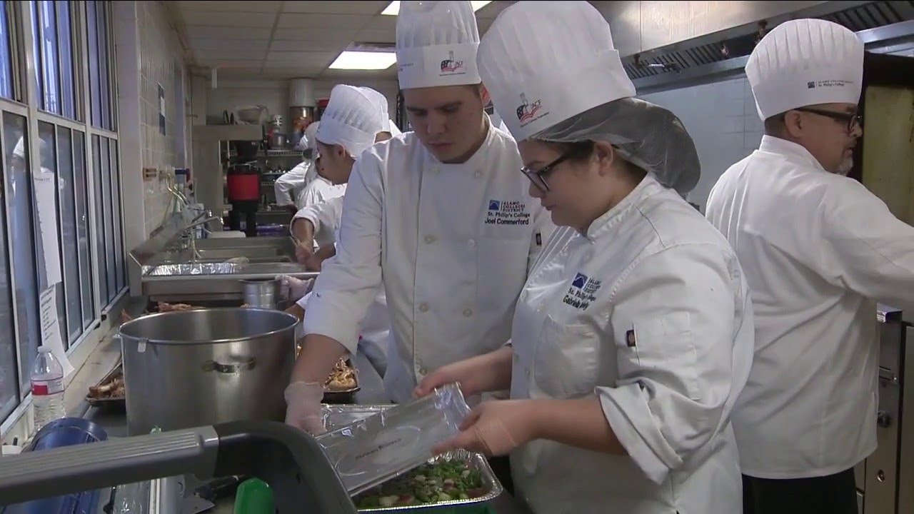 Culinary students cook Thanksgiving dinner for abused, neglected children in shelter