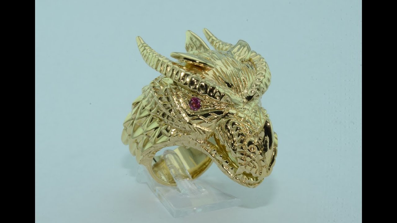 Dragon handmade 18KT gold ring
