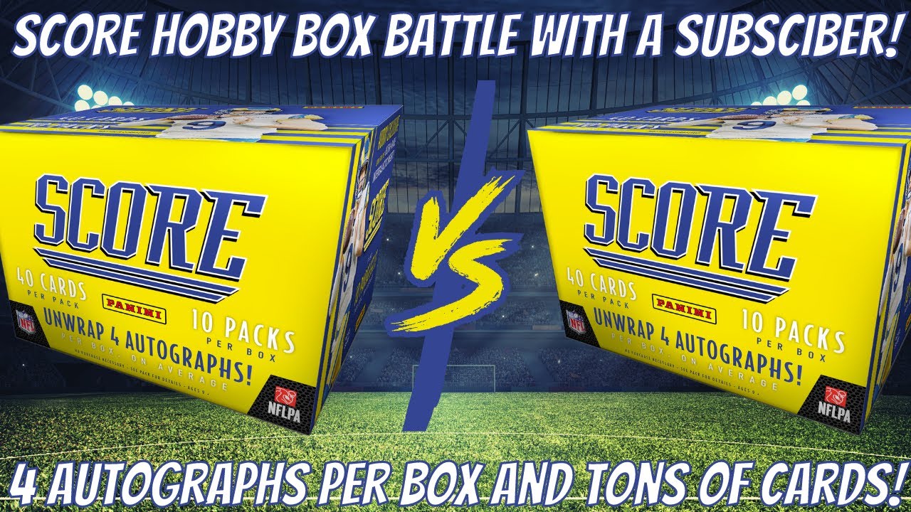 Hobby Box Battle With A Subscriber! 2022 Score Hobby Box x2 Opening!