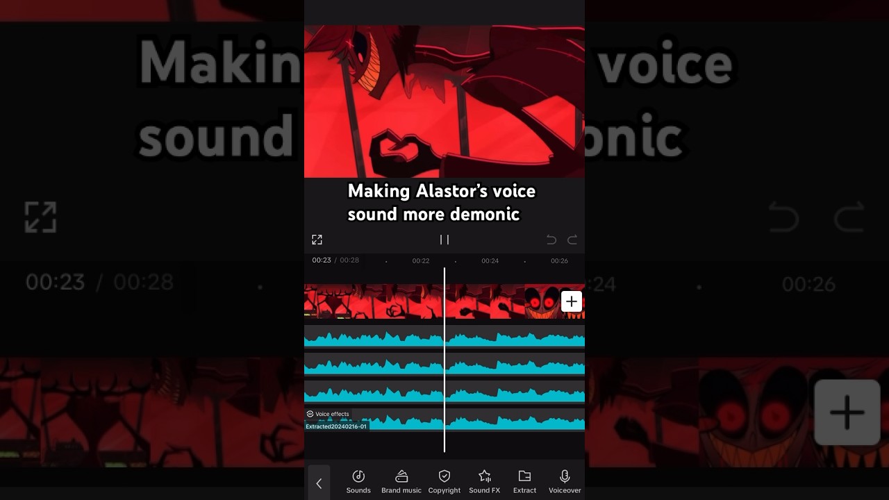 Making Alastors voice sound more demonic #hazbinhotel #alastor