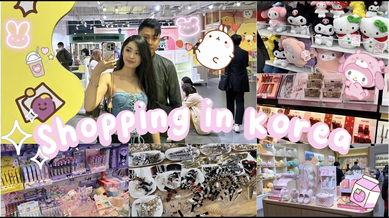 SHOPPING IN KOREA 🤍 Myeongdong/Hongdae, makeup, jewelry, accessories 💕✨