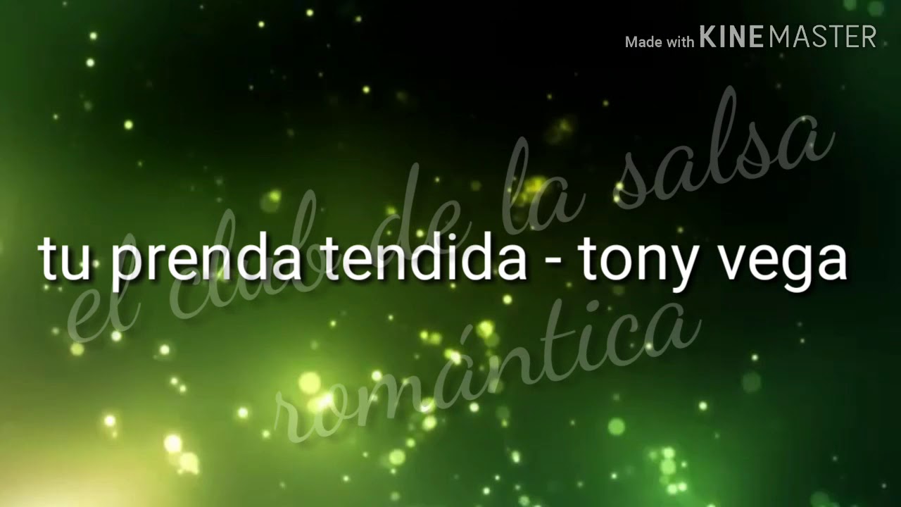 Tu prenda tendida  - tony vega