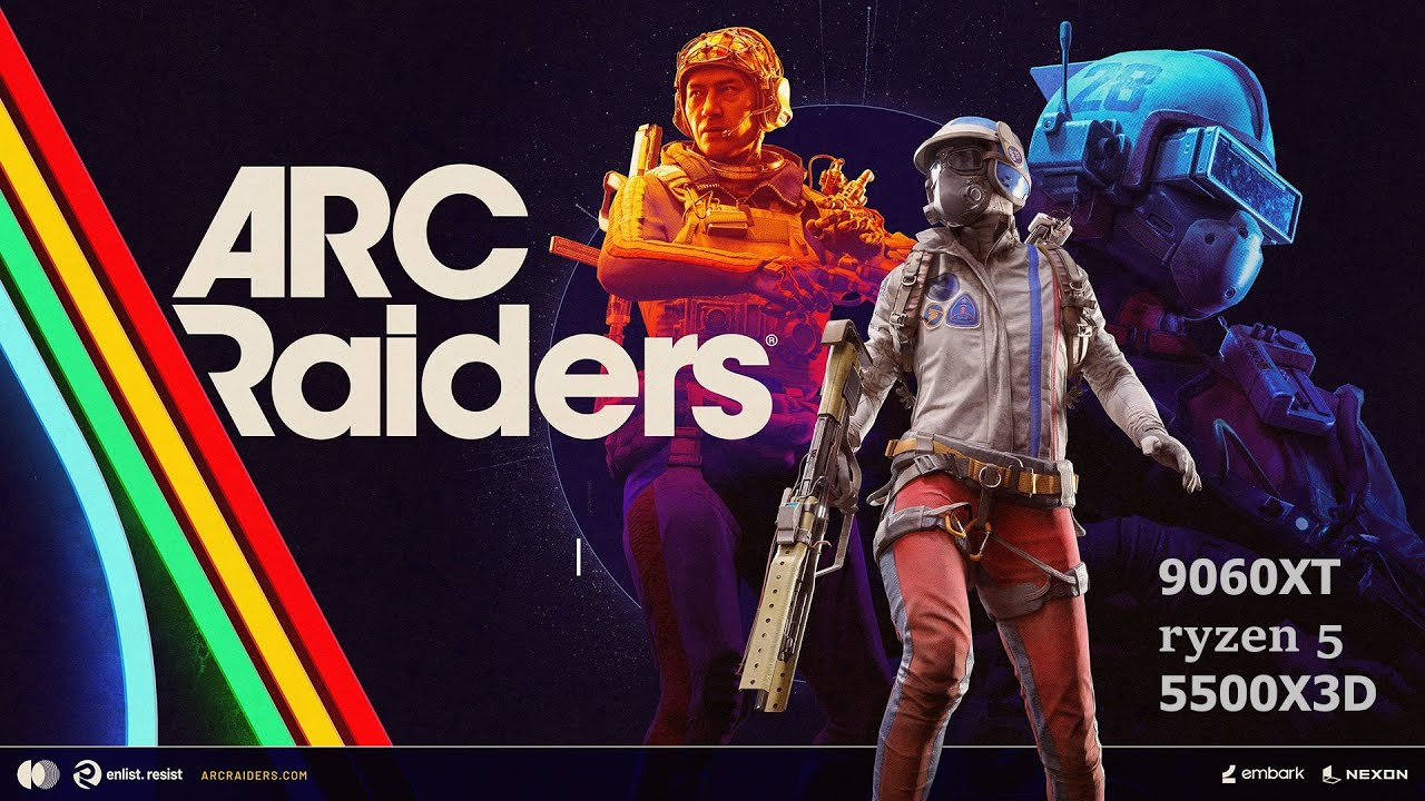 ARC Raiders RX9060 XT Ryzen 5 5500X3D Epic graphics