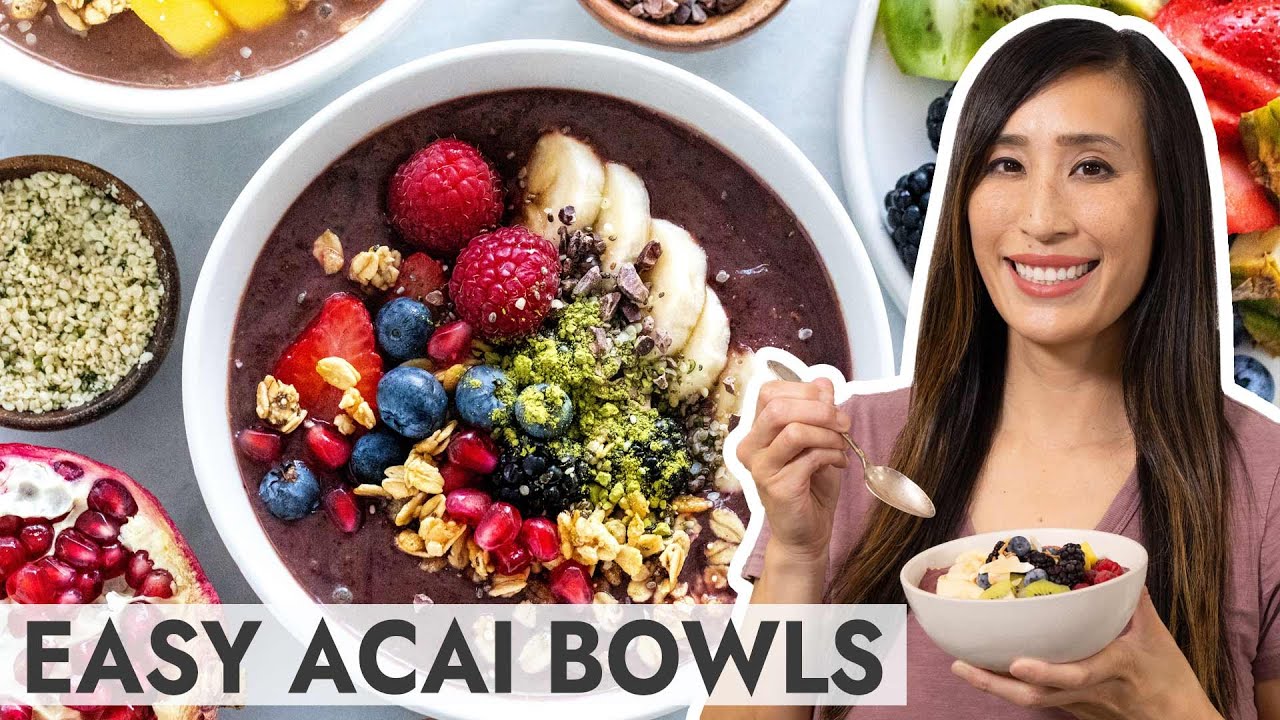4 вкусных рецепта асаи-боула | Идеи для здорового завтрака