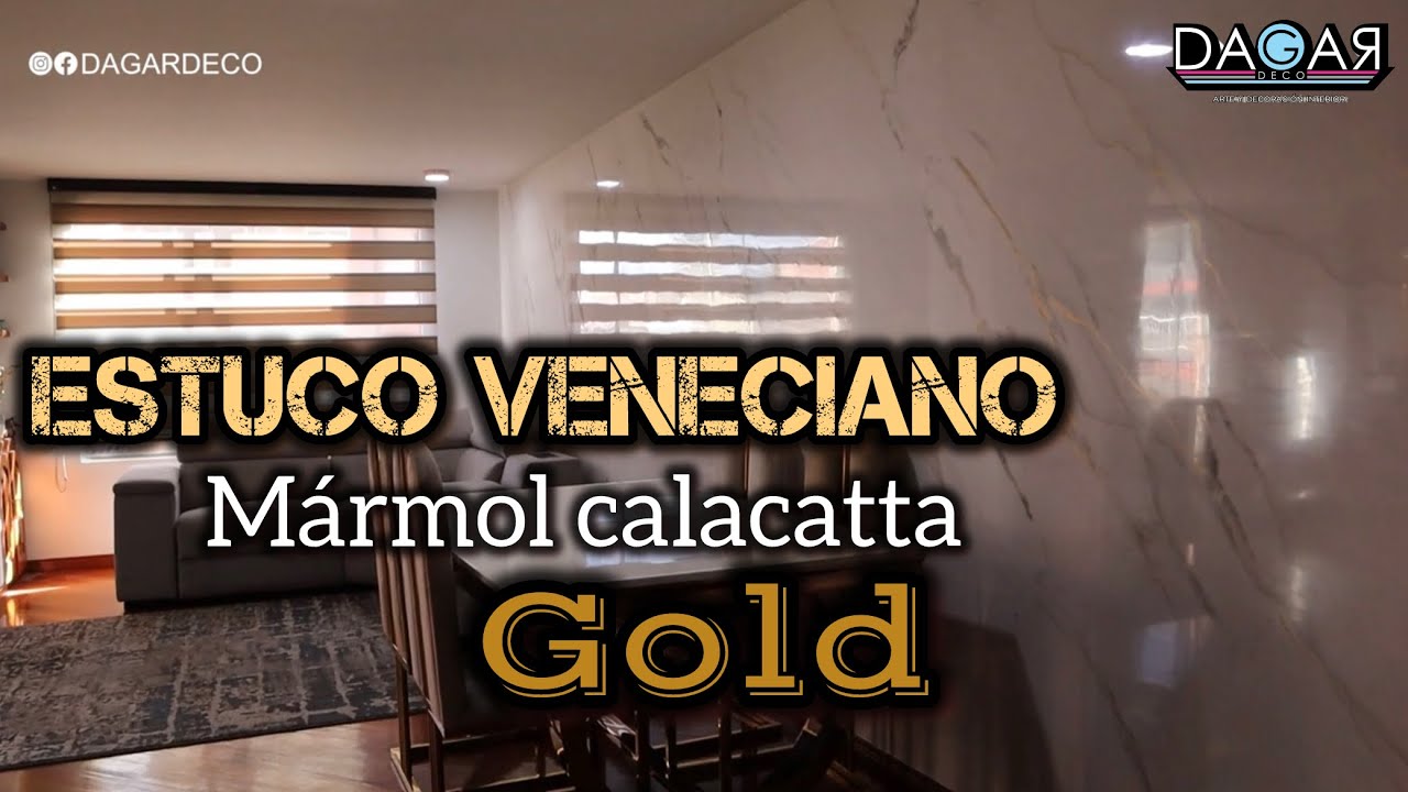Estuco Veneciano tipo Marmol Calacata Gold