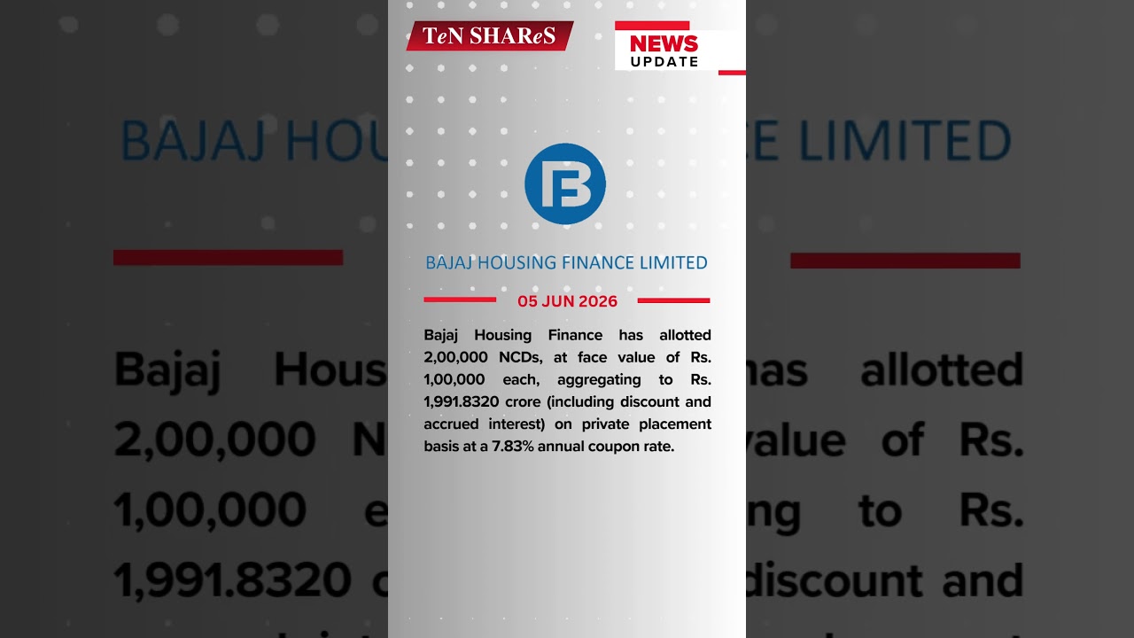 Bajaj Housing Finance | 05 JUN 2026 | #bse #nse #marketnews #News  #BajajHFL #bajaj #FINANCE #HFC