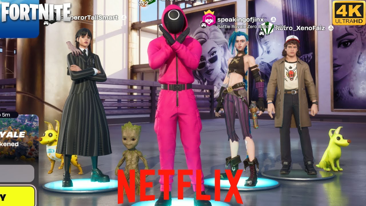 Netflix Blitz Squad Match - Fortnite (4K 60FPS)