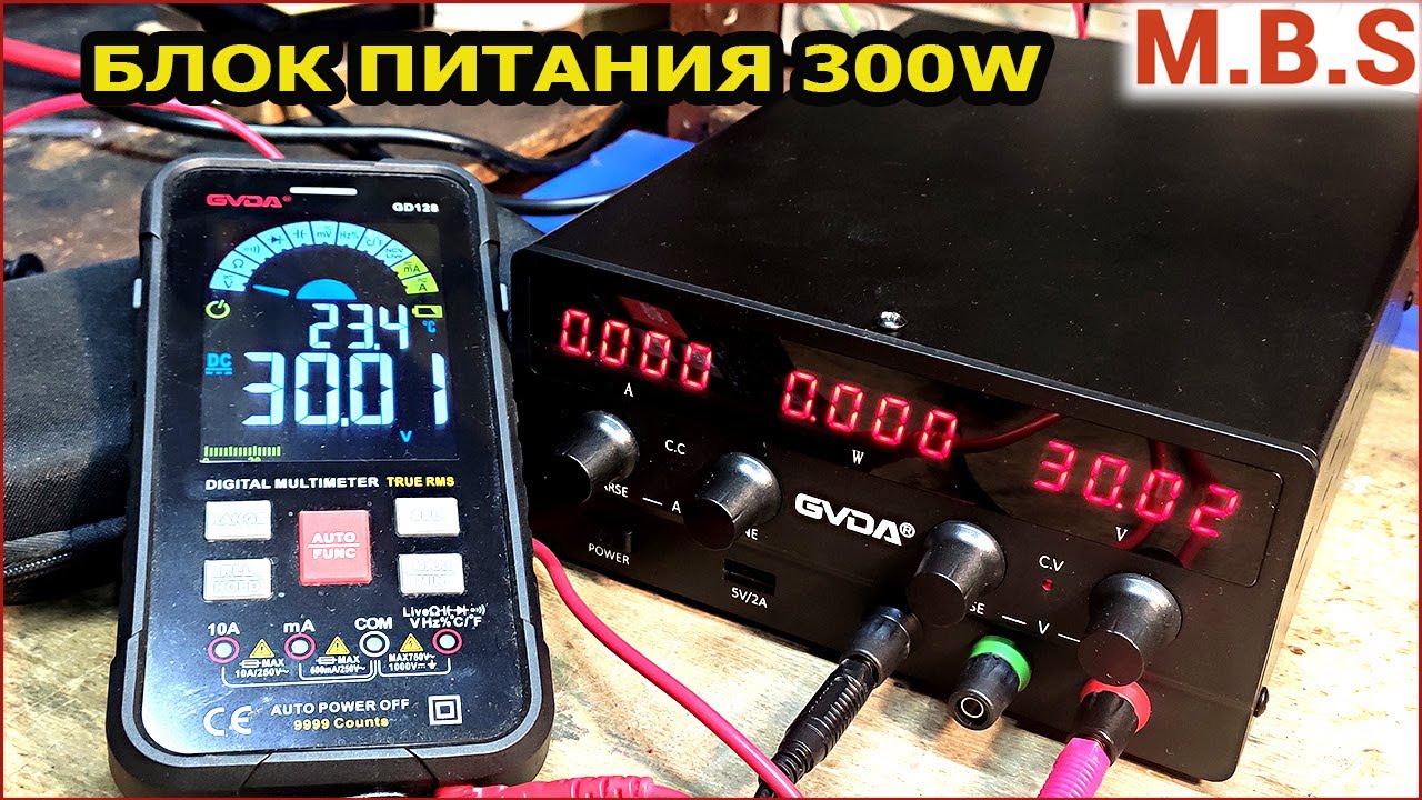 ЛАБОРАТОРНЫЙ Блок Питания GVDA SPS-H3010 300W 30V 10A Точный и МОЩНЫЙ