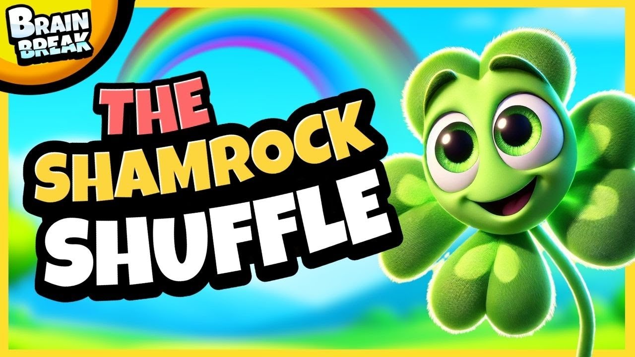 🌈 Shamrock Shuffle Brain Break 🍀 | St. Patrick’s Day Freeze Dance & Jump Battle!