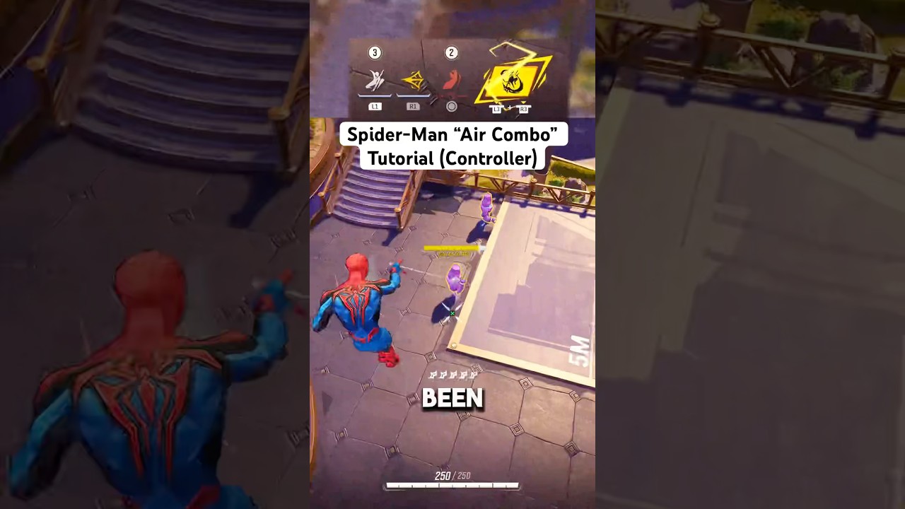 Spider-Man Air Combo Tutorial on Controller ❤️🕸️🎮 #marvelrivals #spiderman #tutorial