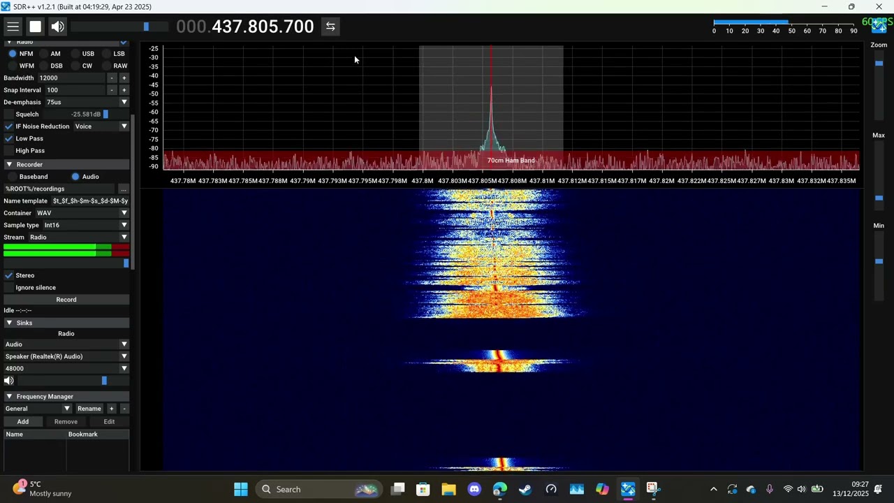 Great pass and rx of international space station (ISS) ham radio repeater.
