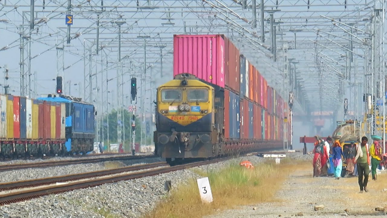 The Beast WDG-4D with Double Stack Container Train // WDFC INDIA