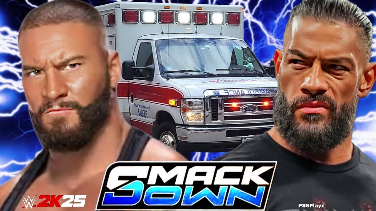 Roman Reigns vs Bron Breakker Wwe Smack Down 05 Feb 2026 Ambulance WWE2k25 - PS5 4K Game Play