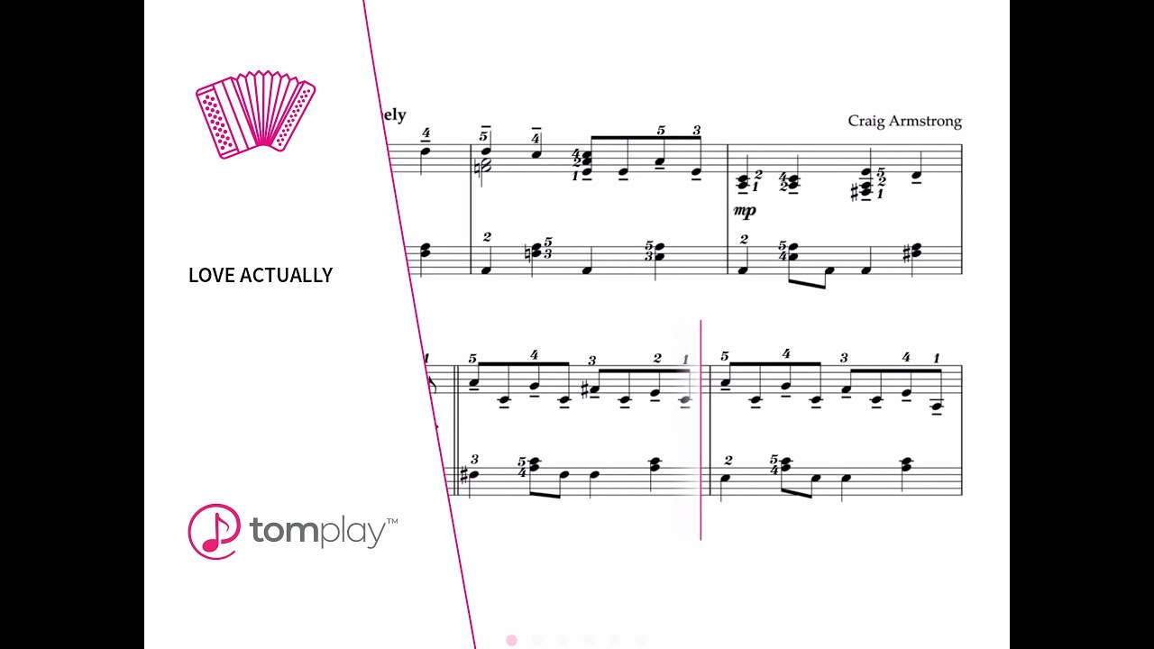 Love Actually - Accordion Sheet Music 🎼