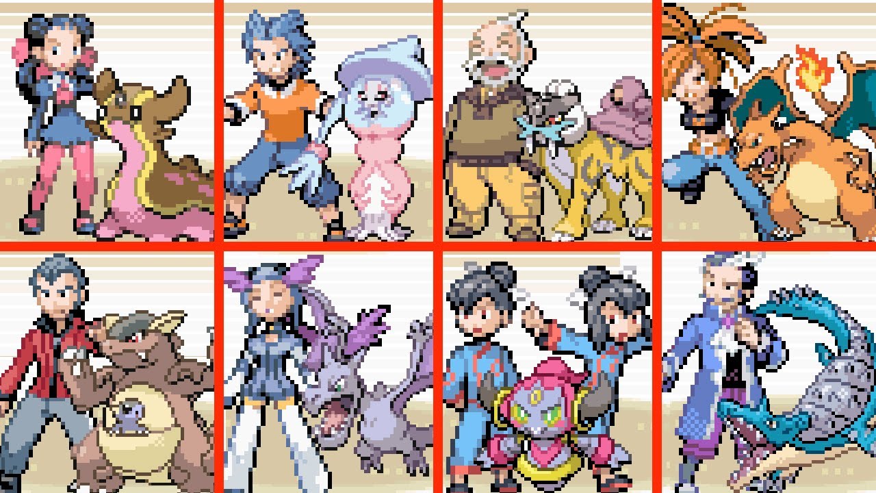 Pokémon Elite Redux - All Gym Leaders Battles (Elite Mode)