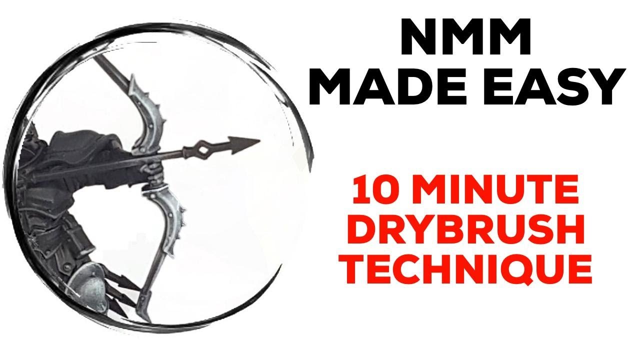 How to Paint NMM Silver Easily in 10 Minutes... Non Metallic Metal Using DRYBRUSHING!
