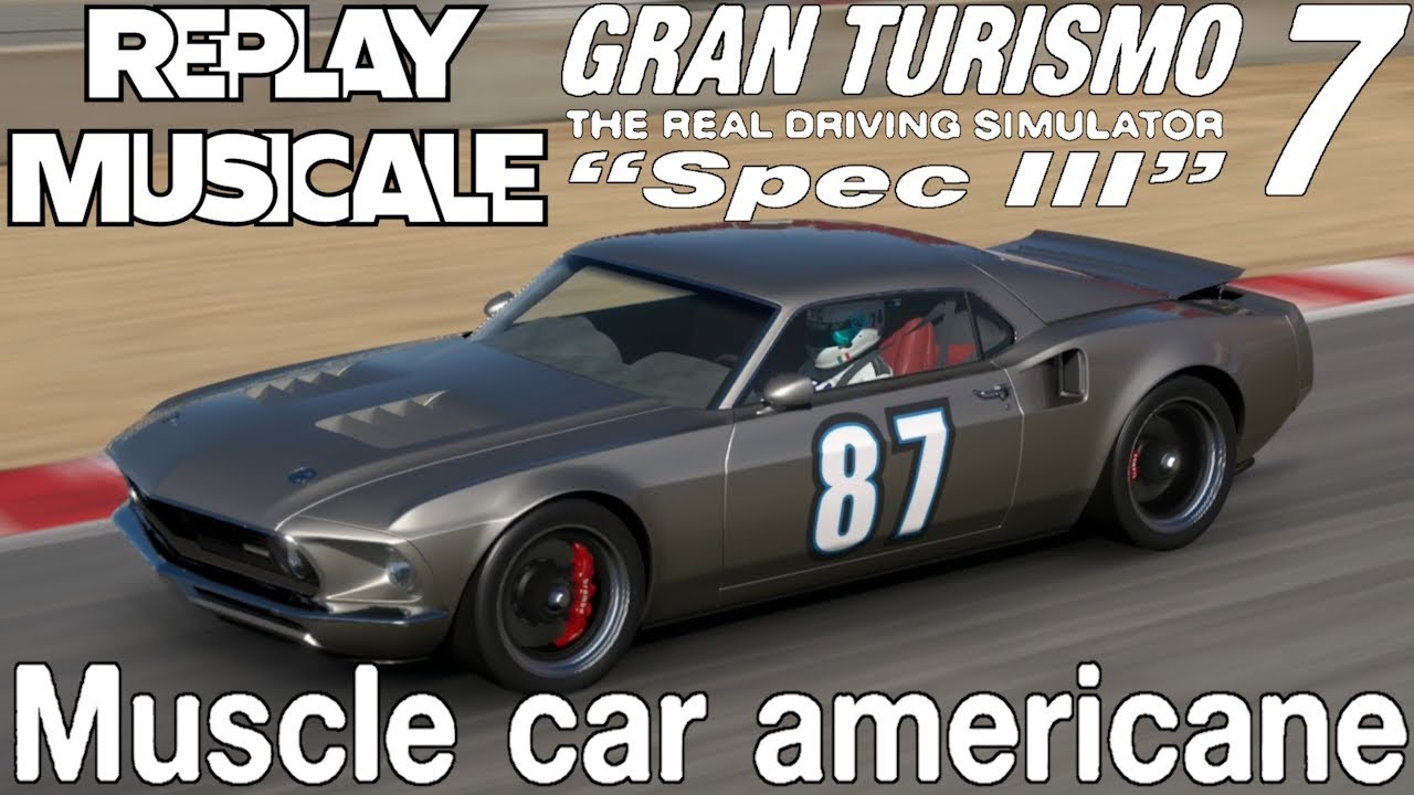 GT7 MUSCLE CAR AMERICANE LAGUNA SECA (REPLAY MUSICALE)
