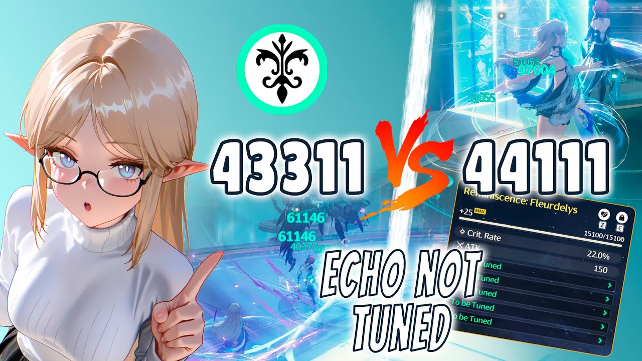 Cartethyia / Fleurdelys build test 43311 vs 44111 (echo not tuned)