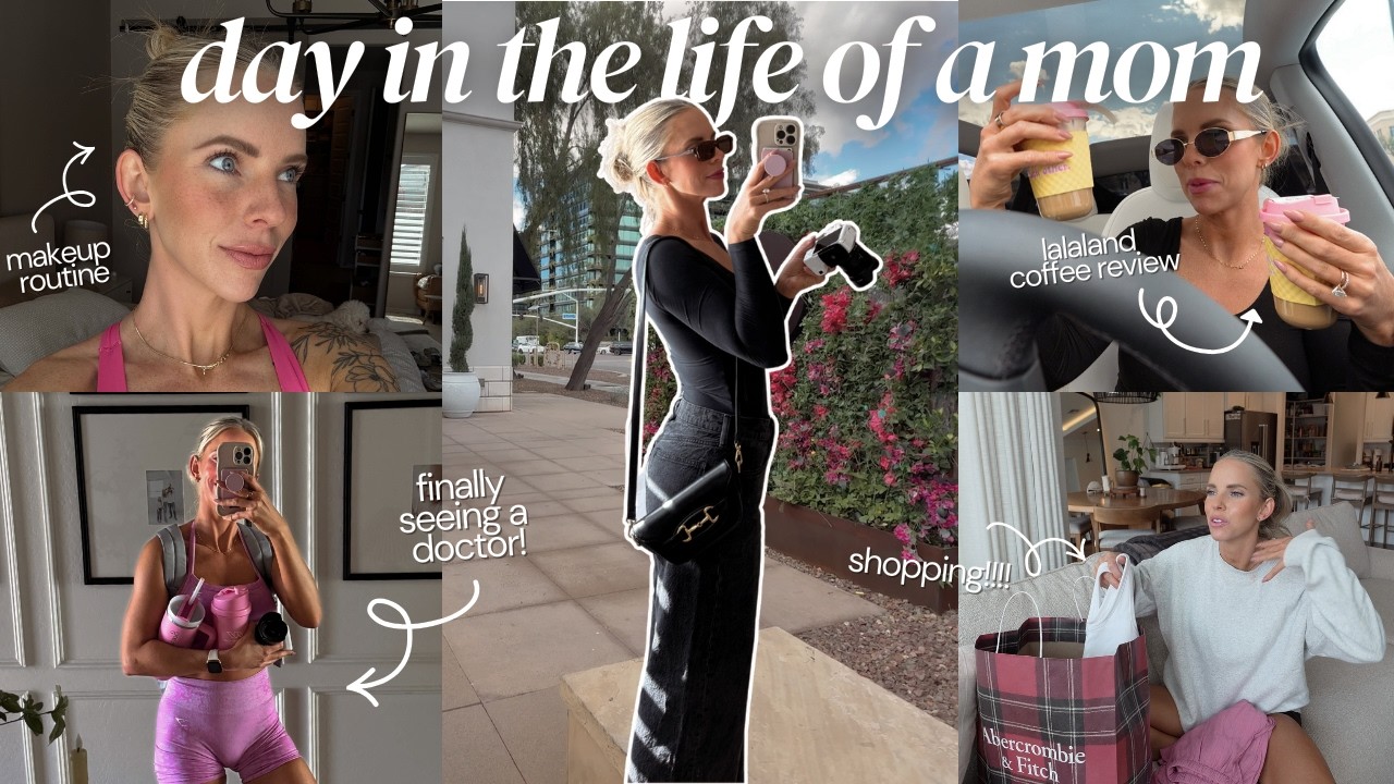 my everyday makeup, outfit try on's, lalacoffee taste test + shopping / DAY IN THE LIFE OF A MOM