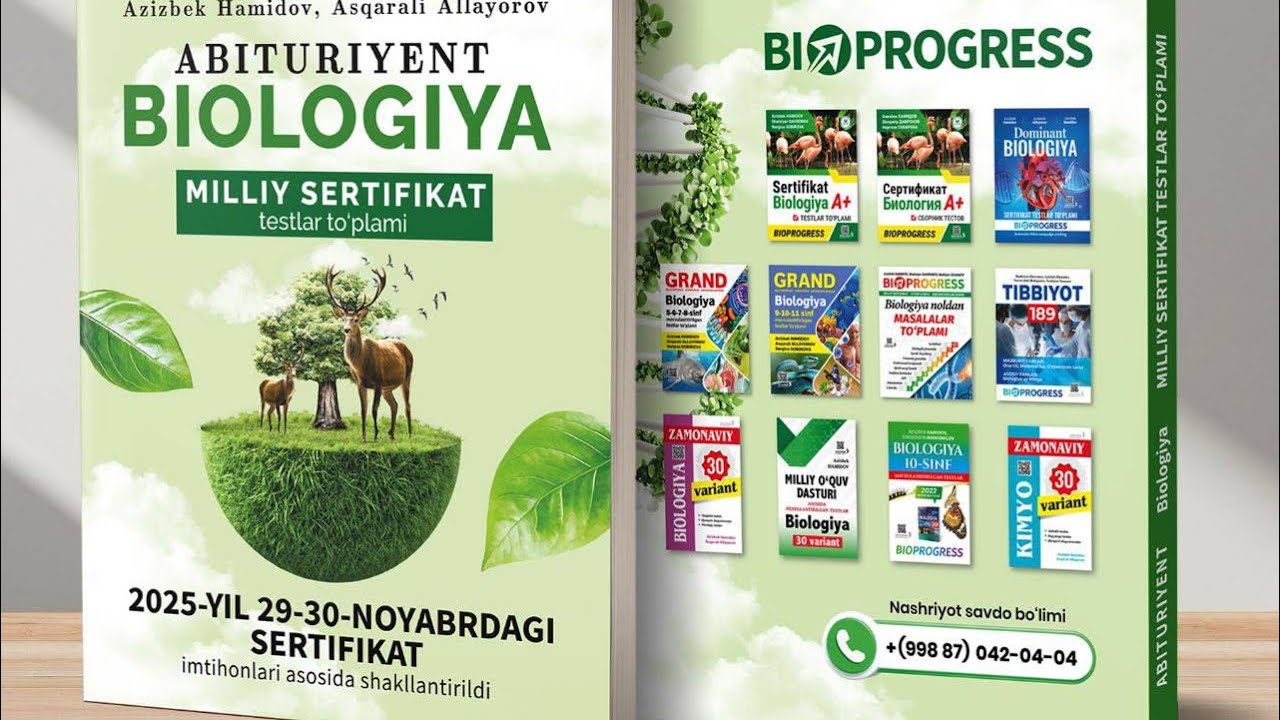 Abituriyent Biologiya 33-40 gacha 6-varinat 