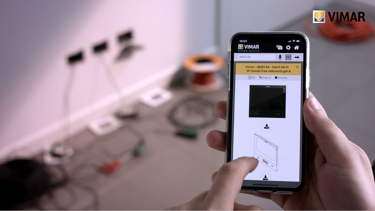 Video tutorial of the Products app Vimar for professionals
