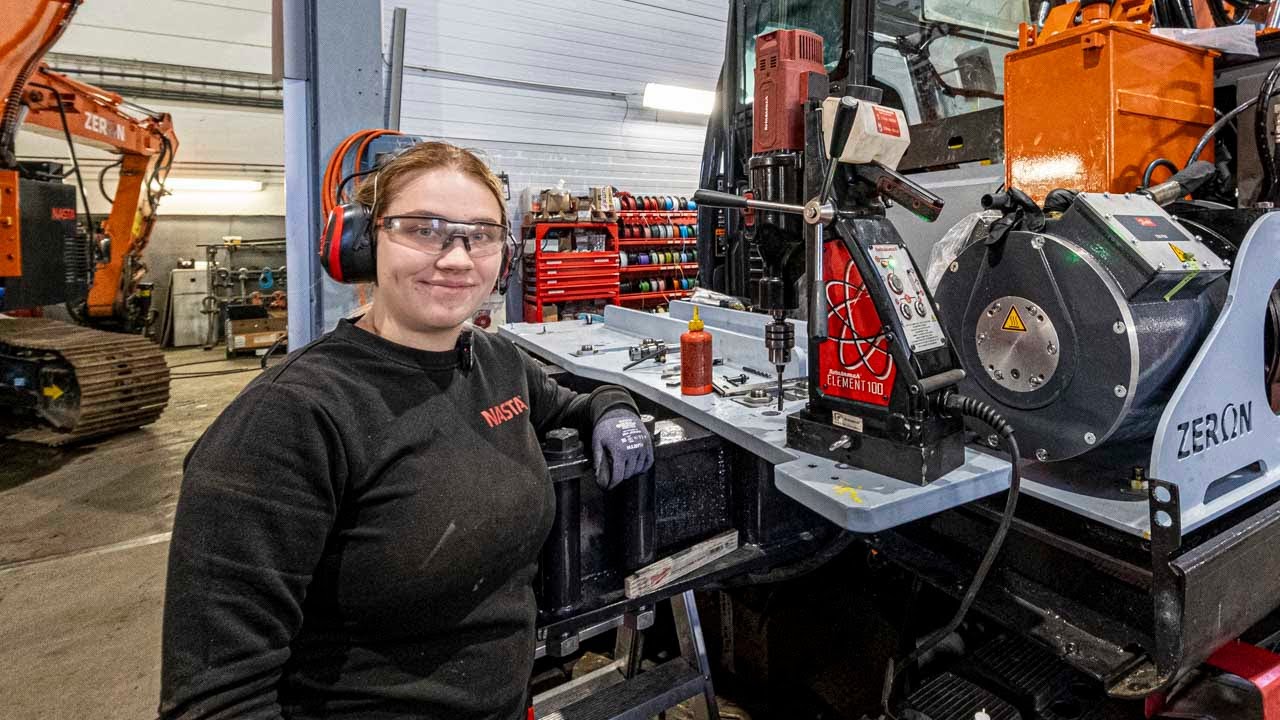 Liv Anne og Aksel - anleggsmekaniker og teknisk sjef i Nasta