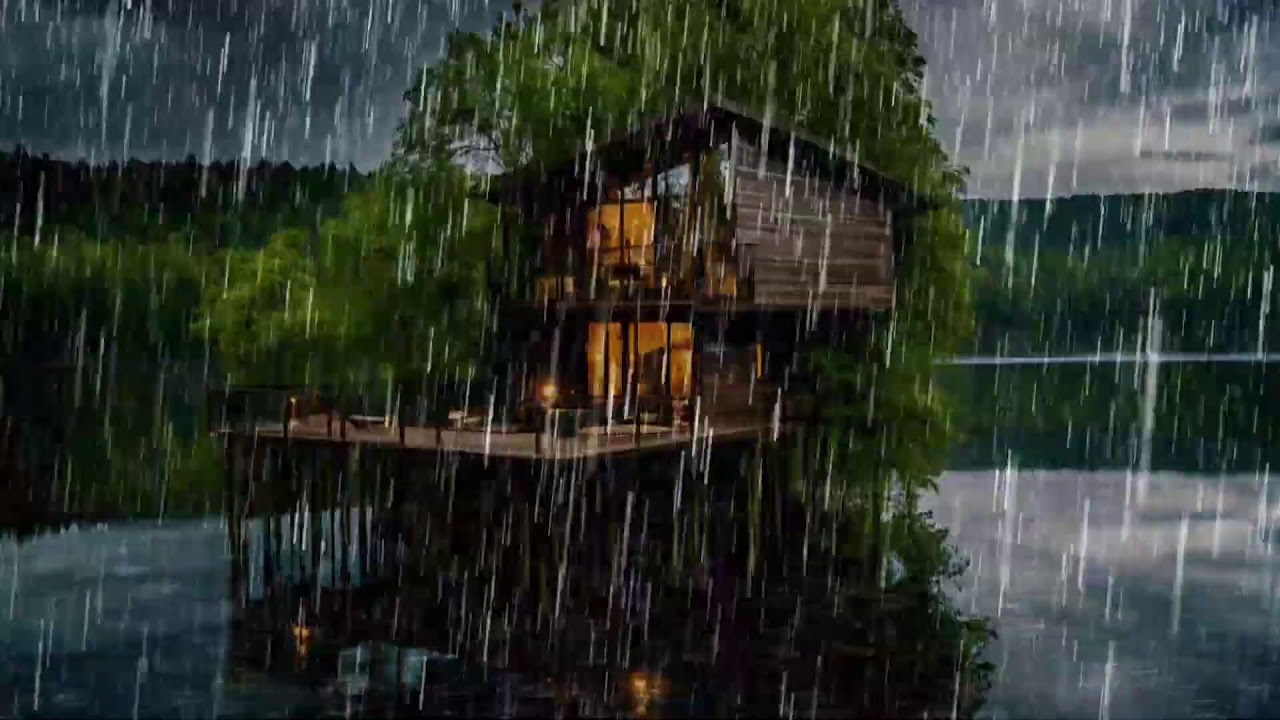 Deepest Sleep Frequency: Soft Piano & Lake Rain to Calm the Mind and Body
