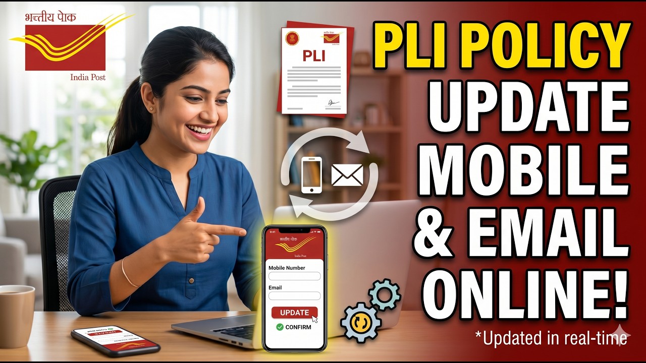 How to update mobile number and email ID online in PLI policy?