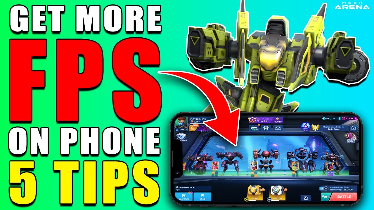 How To GET MORE FPS on Budget Smartphones? | Mech Arena | Top 5 Tips