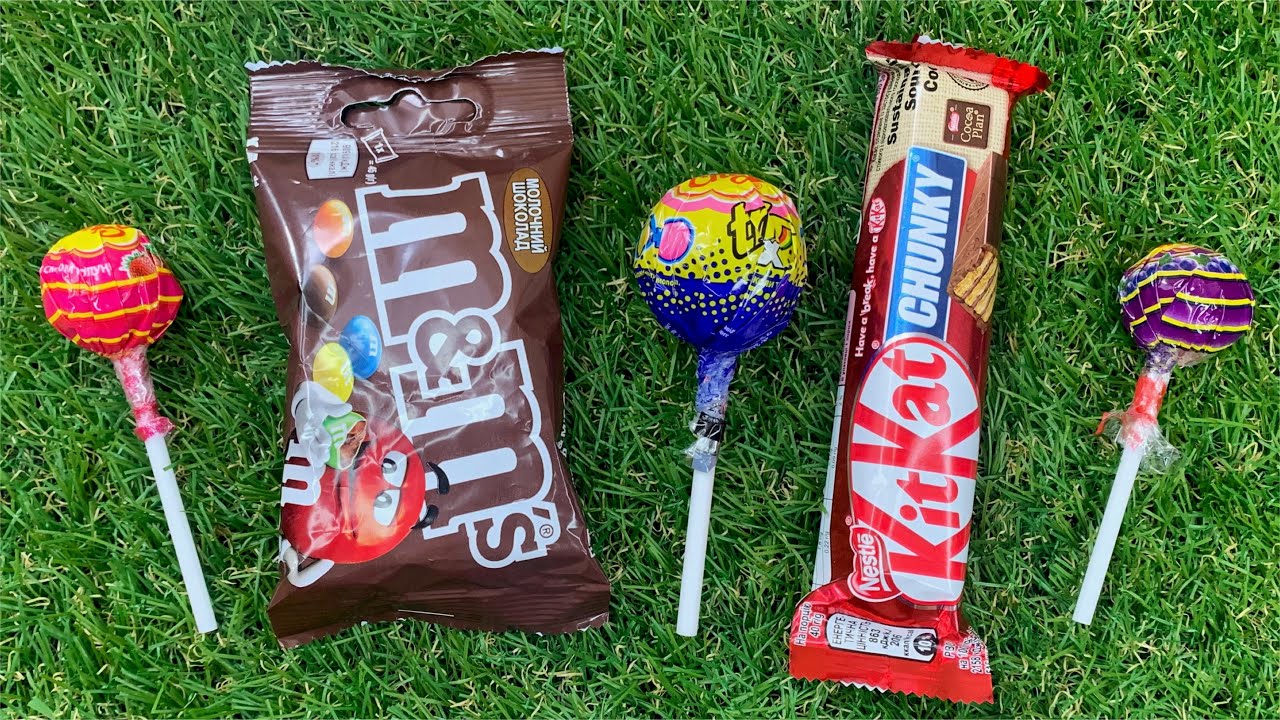 ASMR Opening KitKat Chocolate and ChupaChups Lollipops Candy