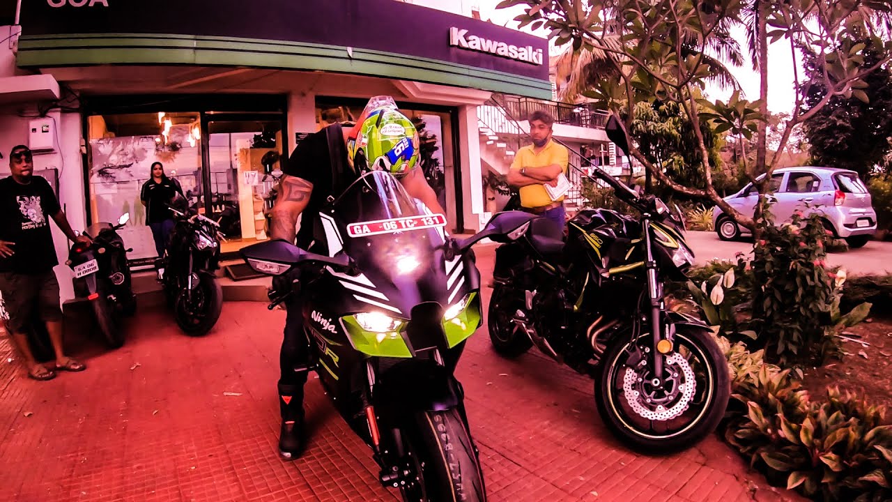 DELIVERY OF FIRST ZX10R 2021 MATTE BLACK  IN GOA