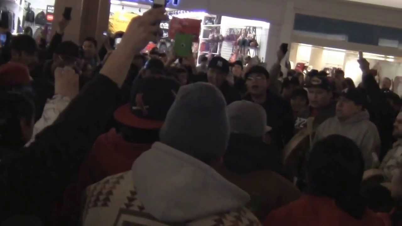 Idle No More Flash Mob Round Dance - Dec. 21, 2012 - Park Place Mall - Lethbridge, AB