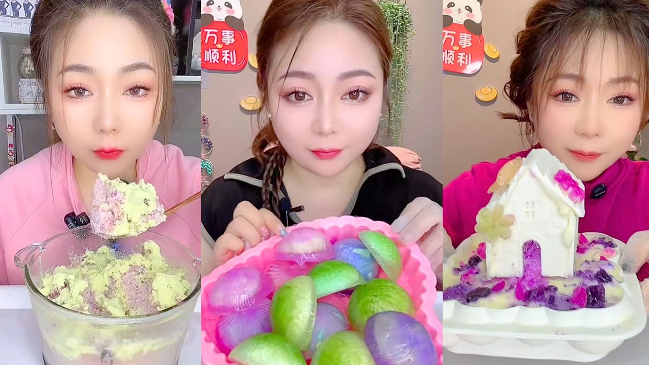 Colorful Frozen Desserts and Creamy Jelly ASMR